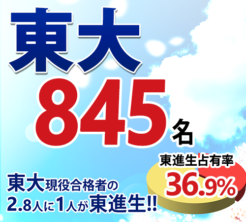 東大（東京大学）史上最高853名合格！昨対+37名