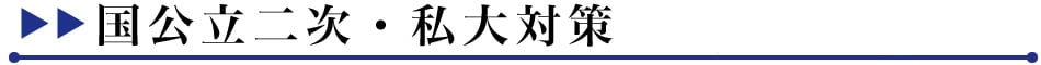 国公立二次・私大対策