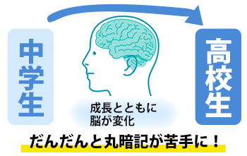 脳が成長するとだんだんと丸暗記が苦手になっていく