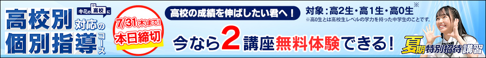 高校別対応の個別指導コース