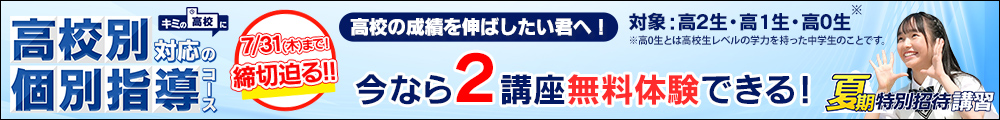 高校別対応の個別指導コース