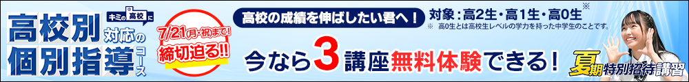 高校別対応の個別指導コース